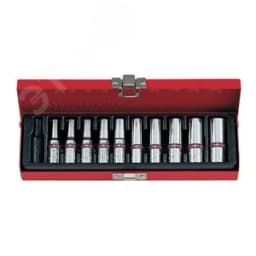 Набор глубоких торцевых головок 1/4", шестигранные, 5/32"-1/2", 10 предметов King Tony