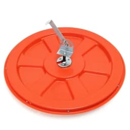 Зеркало сферическое для помещений d-600 мм оранжевое с шарнирным кронштейном