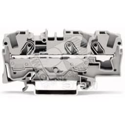 Клемма трехпроводная проходная 0.5-6(10)мм.кв. на DIN рейку 2006-1301 WAGO