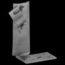 Держатель проводника круглого 6-10мм винтовой угловой скрытый h=70мм оцинкованная сталь TD IEK