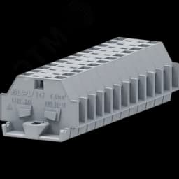 Клемма TB 1-1 с бок. подключ. с фиксирующим фланцем, серая SUPU