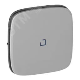 Valena ALLURE Лицевая панель для выключателя с индикацией, алюминий Legrand Euro