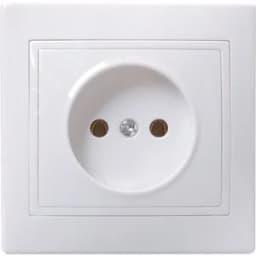 КВАРТА Розетка без заземления без шторок белая в сборе IEK