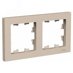 ATLASDESIGN рамка двухпостовая, универсальная, ПЕСОЧНЫЙ
