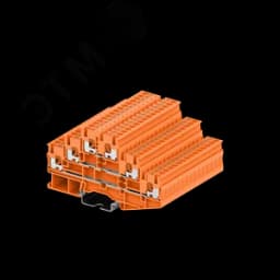 Клемма TP 3-уровневая, Push-in, сечение 2,5 мм. кв., оранжевая