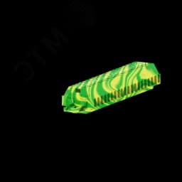 Клемма TB 1-1 с бок. подключ. с крепеж.фланцами, сечение 1,5 мм. кв., желто-зеленая