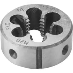 Плашка М20x2.5мм, сталь 9ХС, круглая ручная ЗУБР