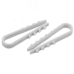 Дюбель-хомут для круглого кабеля 19-25мм белый (10шт) (200/3600) ЭРА