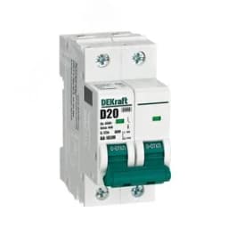 Выключатель автоматический без теплозащиты 2P 20А х-ка D 6кА ВА-103M