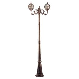 Светильник садовопарковый Feron PL3808 столб круглый 260W 230V E27 черное золото 11385