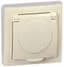 KVARTA Роз. 1ая с з/к РСбш10-3-ККм-44 16А IP44 крем. IEK (KV-R16-16-44-K33)