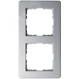 Рамка G-Flex 2-постовая, цвет Алюминий Jasmart