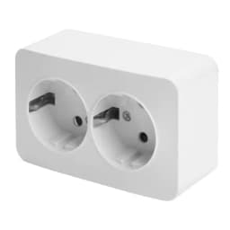 Розетка 2местная сз открытой установки STEKKER 250В 16А IP20 серия София белый MST161201 49304