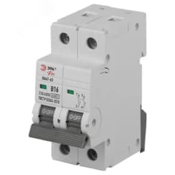 Выключатель автоматический ВА47-63 2P 16А кривая B 4,5кА PRO VA63-2P16B4.5 ЭРА