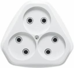 Розетка 3-м СП РС10-394 10А IP20 бел. Кунцево 5928
