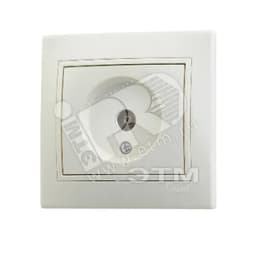 MIRA Розетка телевизионная TV проходная бежевая с вставкой