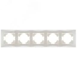 Рамка Bravo 5-местная, жемчуг