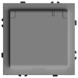 Розетка 1местная с крышкой с защ штор STEKKER бз 250В 16А серия Эмили RST16511310 платиновосерый soft touch 49956