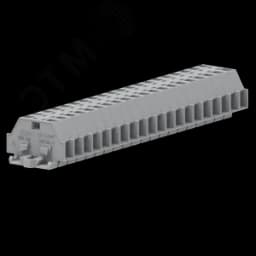 Клемма TB 1-1 с бок. подключ. с крепеж.фланцами, серая