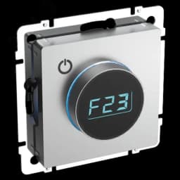 BRITE Термостат электронный с индикацией ТС10-1-БрА алюминий IEK