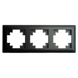 Рамка STEKKER PFR00700305 3местная серия Катрин черный 39814
