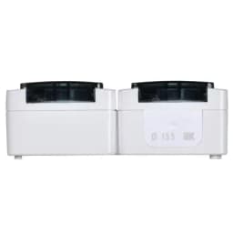 Розетка 2-м ОП Гермес Plus РСб22-3-ГПБд 16А IP54 с заземл. с дым. крышкой бел. IEK ERMP22-K03-16-54-EC