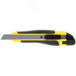 Нож технический 9 мм усиленный прорезиненный