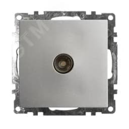 Розетка телевизионная 1-местная (механизм), 75 Ом, 5-862МГц, Катрин, серебро