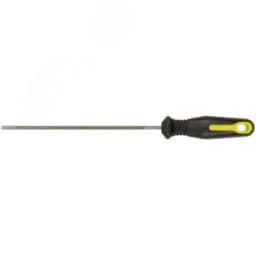 Напильник для заточки цепей бензопил круглый, с прорезиненной ручкой 200x4.8 мм