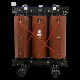 Трансформатор силовой сухой AKELCAST типа ТСЛ 2500кВА/6/0.4кВ BoBk У3 D/Yn-11 AL БКТ (3) IP00 (AL) ВН с лицевой стороны НН сверху