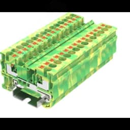 Клемма TP 2-2 земля, Push-in, сечение 4 мм. кв., желто-зеленая