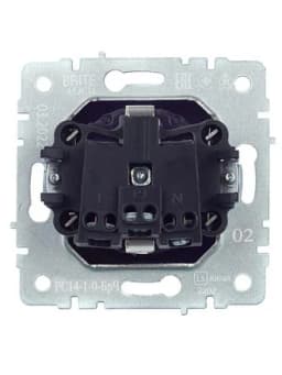 Розетка BRITE РС14-1-0-БрЧ 16А с заземл. защ. шторки механизм черн. IEK BR-R14-16-K02