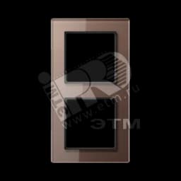 Рамка 2-я для горизонтальной/вертикальной установки  Серия- ACreation  Материал- стекло  Цвет- мокко