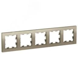 Рамка пятипостовая ATLASDESIGN универсальная шампань