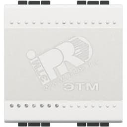 LivingLight Переключатель с автоматическими клеммами 2 модуля белый