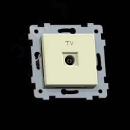 Аксиома Механизм розетки низковольтной ТВ скрытой установки РТВ1-460, слоновая кость