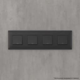 Рамка 4-м 8мод. Avanti «Черный матовый» DKC 4412908