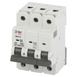 Выключатель автоматический PRO VA63-3P06C6 ВА47-63 3P 6А кривая C 6кА