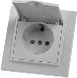 Розетка STEKKER PST16901201 1местная сз 220В 16А с защитной шторкой белая серия Эрна 39052