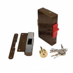 Замок электромеханический накладной (ключ+слайдер, нз,12В) Promix-SM215.10 brown