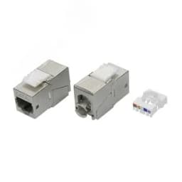 Модуль Keystone RJ45 CAT6A экранированный (STP) 90градусов серебристый DKC