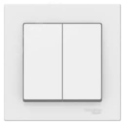 ATLASDESIGN 2-клавишный ВЫКЛЮЧАТЕЛЬ, сх.5, 10АХ, в сборе, ЛОТОС