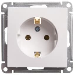 W59 Розетка с заземлением без шторок, 16А, механизм, белый