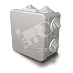 Коробка распределительная 80х80х55 7 муфт, IP54, открытой проводки, серый С3В87 GUSI Electric