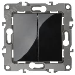 Переключатель Серия 12 12-1112-06 перекрёстный двойной, 10АХ-250В, чёрный