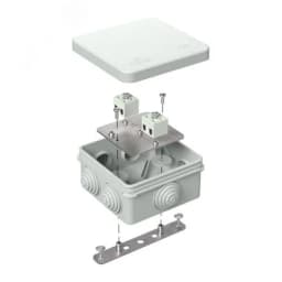 Коробка огнестойкая для о/п 40-0210-FR1.5-4 Е15-Е120 RAL7035 80х80х40 (44 шт/кор) 40-0210-7035-FR1.5-4 Промрукав