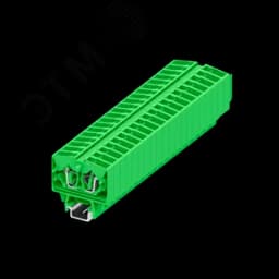 Клемма TB 1-1 на DIN-15, фронт.подключение, сечение 2,5 мм. кв., зелен