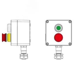 Взрывозащищенный пост управления из алюминия CPE-A-12-(1xP1G(11)-1xP6E(11))-1xKAEPM2MHK-20(C)1Ex d e IIC Т5 Gb / Ex tb IIIC T95°C Db IP66