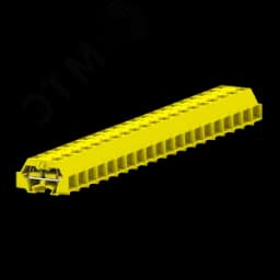 Клемма TB концевая 2-2 с бок. подключ. с защелк. ножками, желтая SUPU