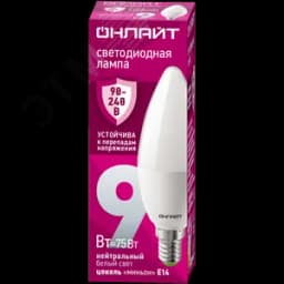 Лампа светодиодная 9вт OLL-C37-9-230-4K-E14-FR PRO 90-240В ОНЛАЙТ Navigator Group